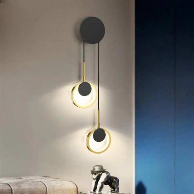Бра настінна LED BD089-2-bk-gd-k Чорний 55-200х35х6 см. Киев - изображение 1