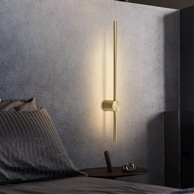 Бра настінна LED WJ014/600-ab-k Латунь 10х6х60 см. Київ - изображение 1