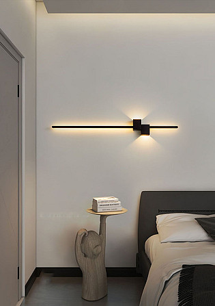 Бра настінна LED WM23/600-bk-k Чорний 6х15х60 см. Київ - изображение 1