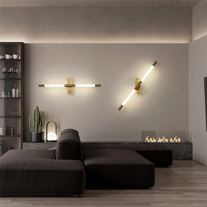 Бра настінна LED YG916/1000-ab-k Латунь 7х5х100 см. Київ - изображение 1