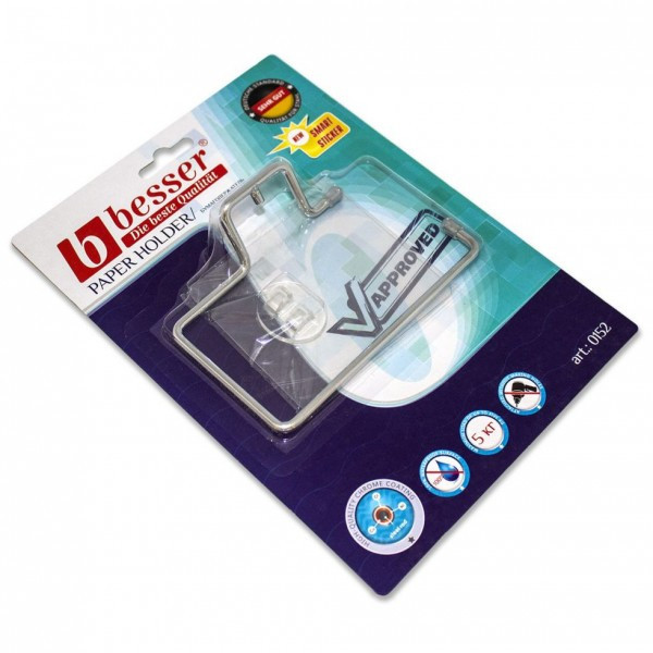 Бумагодержатель універсальний хромований "SMART STICKER" 13 * 7.5 * 3.5 см (a0152) Киев - изображение 1