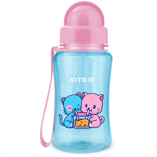Пляшка для води дитяча Kite Cats K23-399-1 350 мл рожева Киев - изображение 1