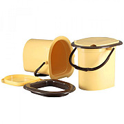 Відро туалетне з кришкою Stenson GR-05018 бежеве Київ