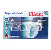 Вішалка 5 гачків 31,5х4,5х8,5 см Smart Stiker Besser KM-0177 Київ